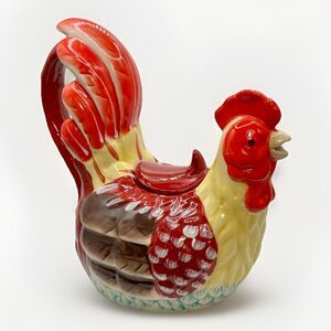 Cosmos Rooster Teapot Colorful With Lid 7.5"